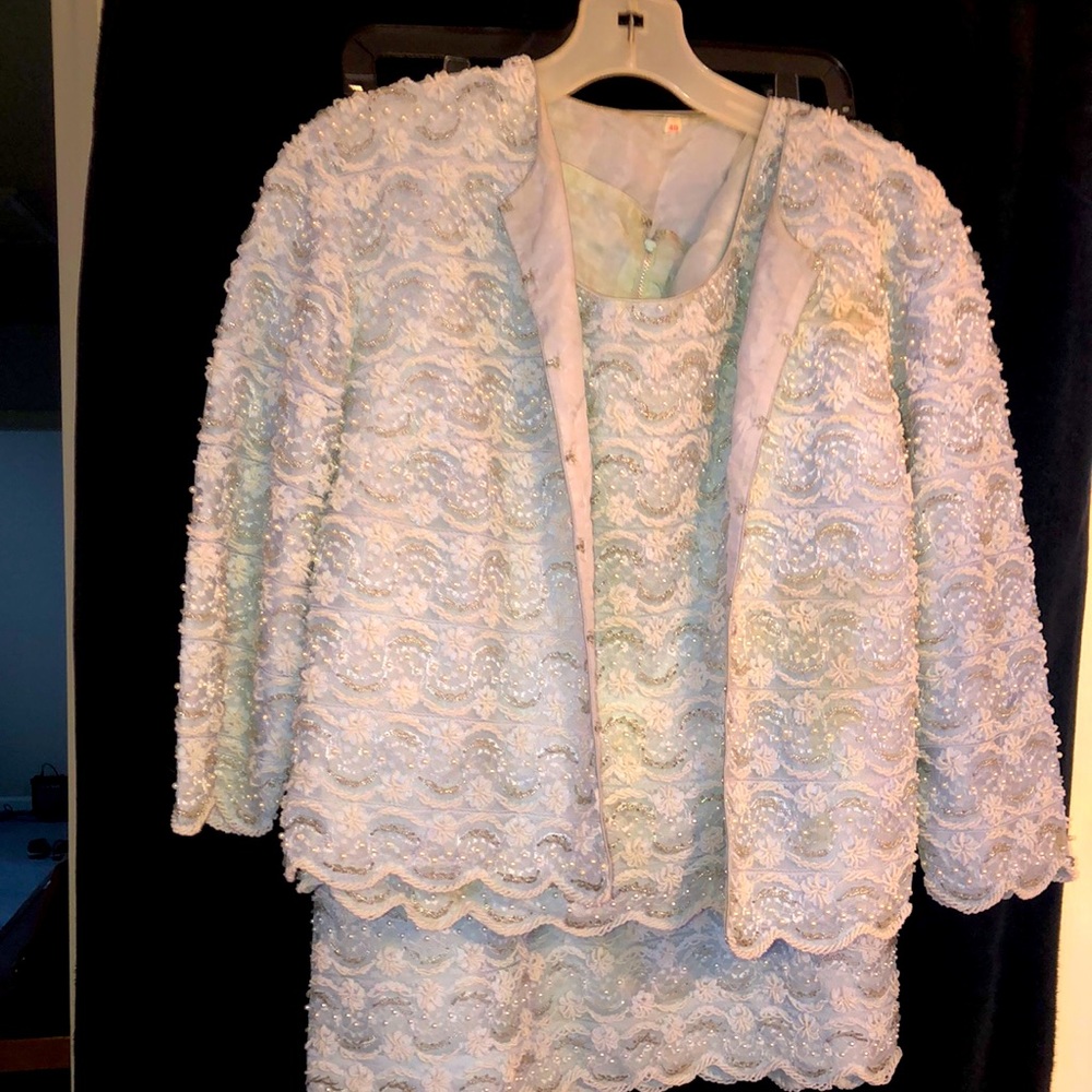 Vintage three-piece beaded suit